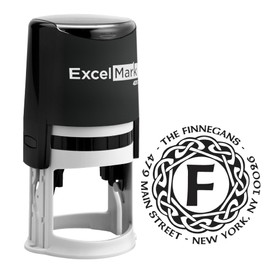 ExcelMark Custom Self Inking Address Stamp with Monogram - Style 198