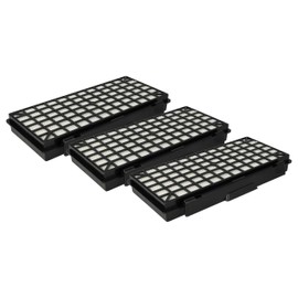 vhbw 3x Staubsaugerfilter kompatibel mit Bosch BSGL 52200/01, BSGL 52130/01, BSGL5, BSGL 52130/02 Staubsauger - HEPA-Filter Schwarz Weiß