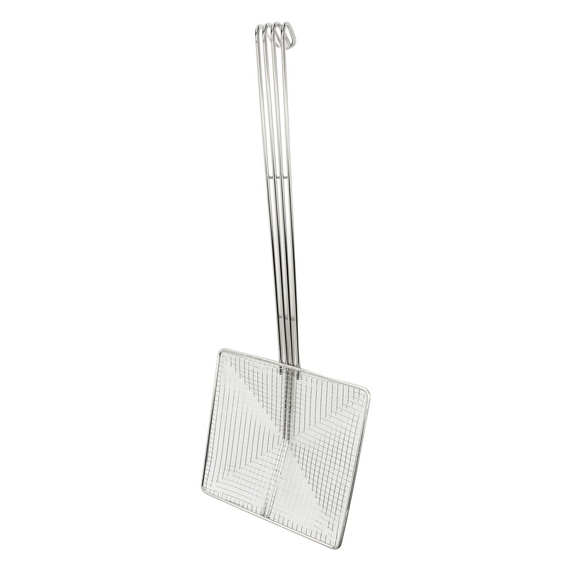 Stainless Steel Square Strainer Skimmer Ladle for Cooking Frying Kitchen