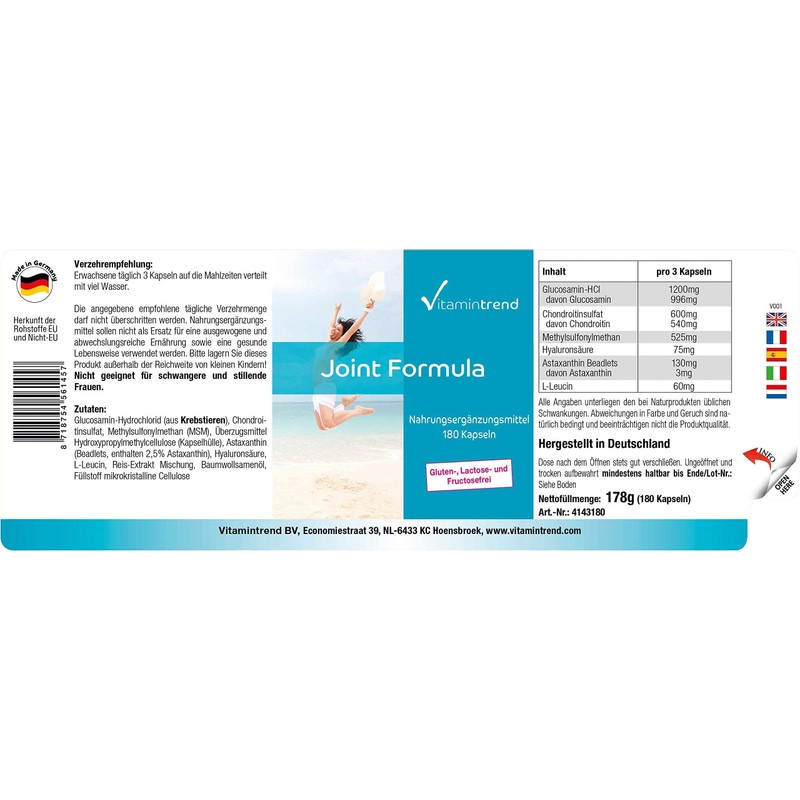 Joint Capsules - High Dose - 180 Capsules - with