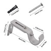 Fodlon Curtain Rod Brackets Set, 3Pcs Adjustable Heavy Duty Metal