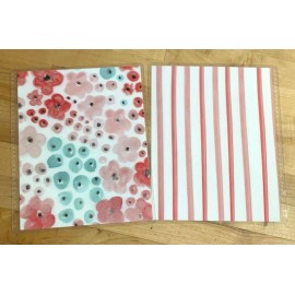 Handmade Watercolor Flower Front/Back Cover Set for use w/ Erin Condren Life Planner