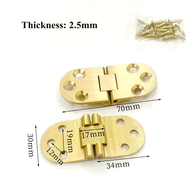 Pair of Brass Flap Hinges Table Folding Flip Top Hinge,Brass