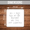 18th Birthday Present Joke Gift Drinks Coaster - Funny Rude