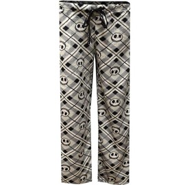 MJC Womens Nightmare Before Christmas Jack Skellington Plaid Plush Lounge Pant (X-Large)