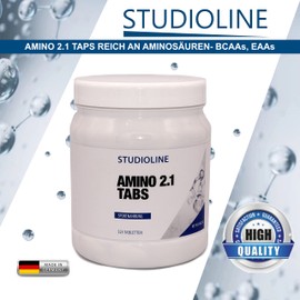 Amino 2.1 Tabs - 325 Tablets High Dose - With Optimal Amino Acids Profile - Rich in BCAAs, EAAs - Provides All Essential & Chained Amino Acids