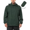 Outdoor Ventures Men's Rain Jacket Waterproof Lightweight Packable Rain Shell Raincoat with Hood for Golf Hiking Travel