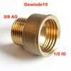 Thread Reducer 1/2 Female Thread to 3/8 Inch Male Thread