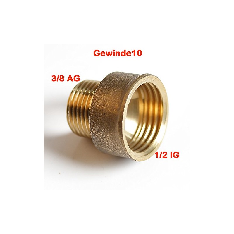 Thread Reducer 1/2 Female Thread to 3/8 Inch Male Thread