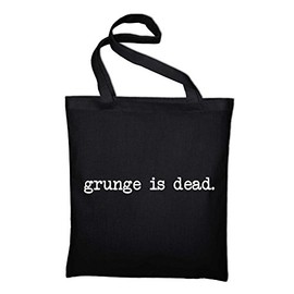 Styletex23 Grunge Is Dead Jute Bag Cotton Bag, black