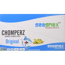 SeaSnax Chomperz Crunchy Seaweed Chips, Original, 1 Ounce (Pack of 8)