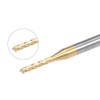 sourcing map 10Pcs 1.5mm Titanium Coat Carbide End Mill Engraving