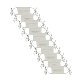 Oscars Apparel Pleated Adult Face Mask Self-Tie 10 Pack Adult Self Tie Mask