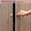 Noosverl 10 x Love Heart Shape Door Pull Knobs Pink