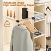 Pull Down Closet Rods for Hanging Clothes, Stainless Steel Adjustable