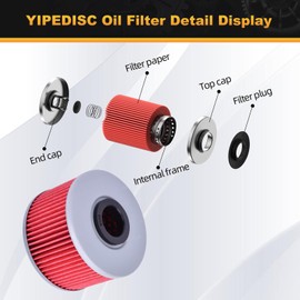 2 Packs 114 117 Oil Filters Kit 15412-MGS-D21 15412-HP7-A01 Fit for Honda for Talon 1000 2019 2020 2021 2022 2023 2024 for Pioneer 1000 2016 2017 2018 2019 2020 2021 2022 2023 2024