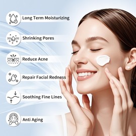 MIZEEYE Hyaluronic Acid Moisturizer For Face, 3.52 oz / 100ML Hyaluronic Acid Cream For Dry & Sensitive Skin, Moisturizing Face Cream For Daily.