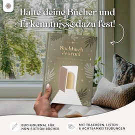 LEBENSKOMPASS Buchclub - Das Lesetagebuch & Sachbuch Journal PEARL - Hardcover DIN A5 Tagebuch für Erwachsene - Book Reading Bullet Journal Tracker - Booktok