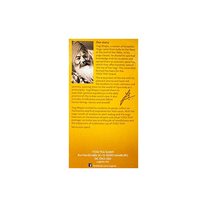 YOGI TEAS - AYURVEDIC Organic Ancient Herbal Formula Ginger Lemon