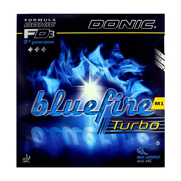 Donic Bluefire M1 Turbo Table Tennis Rubber (Black, 2.0mm)