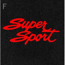 Lloyd Mats NEW! BLACK Carpet Floor Mats 1965-1968 Chevy Impala Embroidered Logo Set of 4 SS - F - SUPER SPORT RED