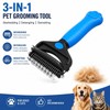 KIVMTAR Deshedding Dog Brush，3-in-1 Undercoat Rake for Dogs，Pet Pro Grooming