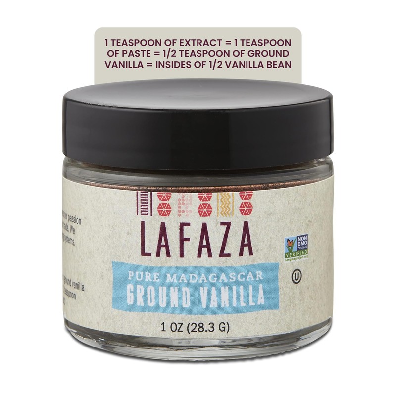 Lafaza All Natural Madagascar Bourbon Pure Ground Vanilla Bean Powder,