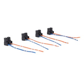 4pcs H7 Headlight Socket Wiring Harness, Female Connector Wire Harness for H7 Female Head Halogen Bulb, ABS Material, DC12-24V Plug and Play Setup