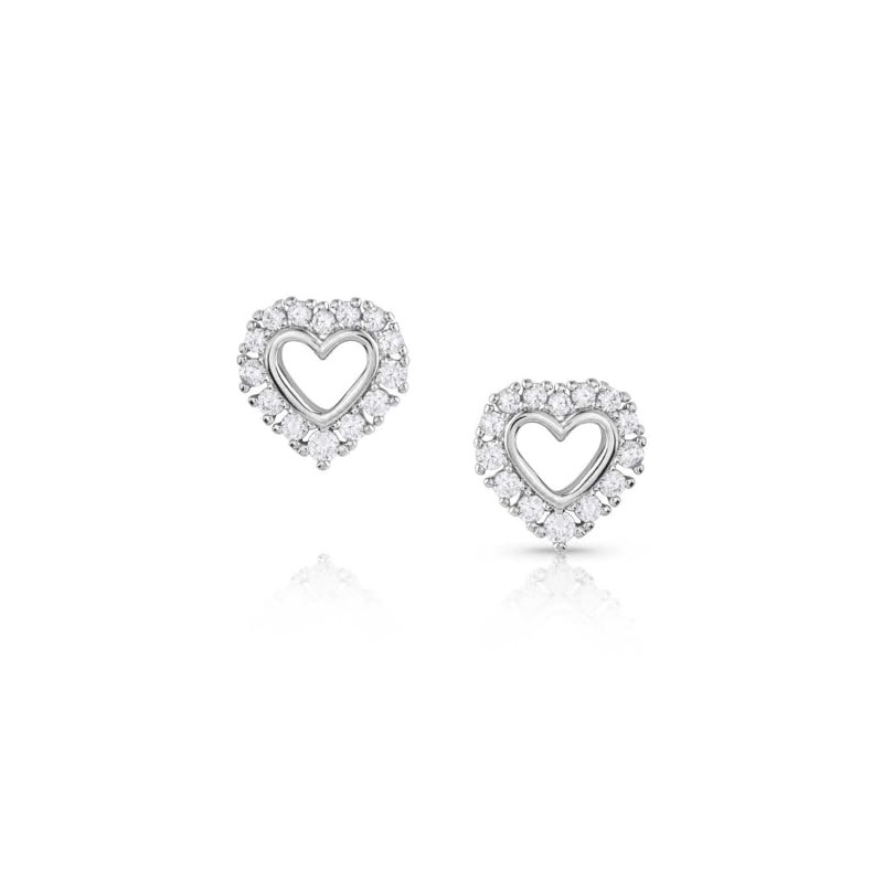 Montana Silversmiths Icy Heart Crystal Earrings - ER5717