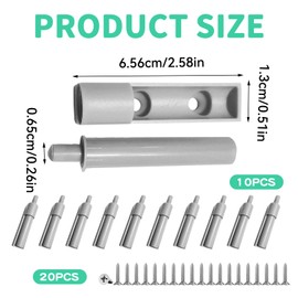 Door Damper Cabinet Soft Close Retrofit Cabinet Door Damper Assembly Push to Open Door Damper for Cabinet Doors Pressure Door Soft Close Retrofit Back, Drawer, Cupboard Door, Door Damper Pack of 10