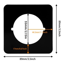 2Pcs Door Knob Plates Upgraded Stainless Steel Scar Plates Round Door Knob Reinforcement Plate for Deadbolt Prevent Door Locks from Loosening (Matte Black, Square)