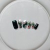 Press on Nails Medium Square, Dark Green Fake Nails with