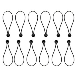 12PCS Bungee Cords with Balls ，15CM Elastic Cords for Heavy Duty Fixing and Storing, Ideal for Camping, Tarpaulin Ties, and Canopy Tent Use
