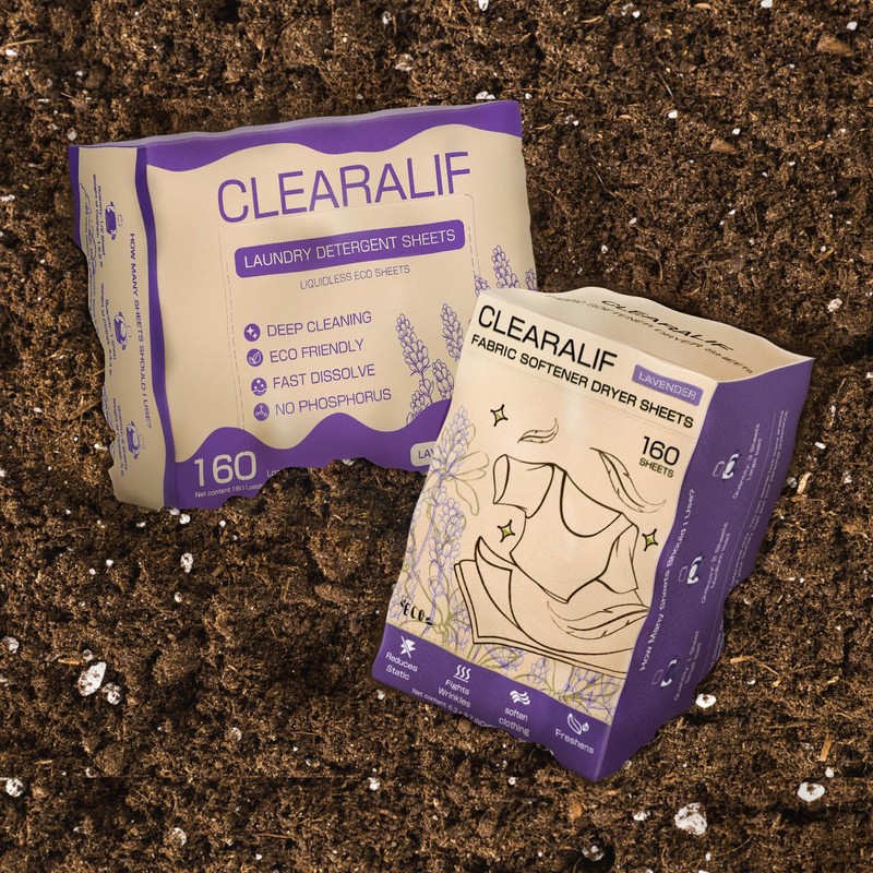 CLEARALIF All in One Laundry Detergent Sheets Kit, Lavender Scent,