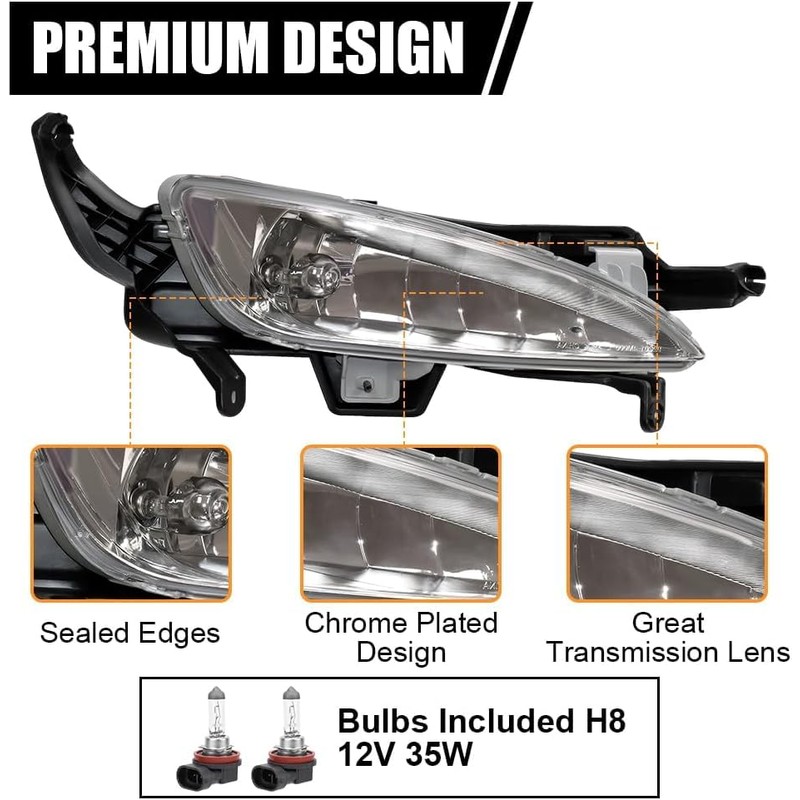 PIAOYUE- For 2011 2012 2013 Kia Optima Fog Lights &
