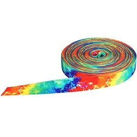 Strapworks Print Poly Webbing - Utility Strap for Outdoor Activities, Crafts, Dog Leashes - 1 Inch x 10 Yards, Tie Dye