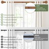 HTZON Wood Curtain Rods for Windows 18 to 60 Inch,1