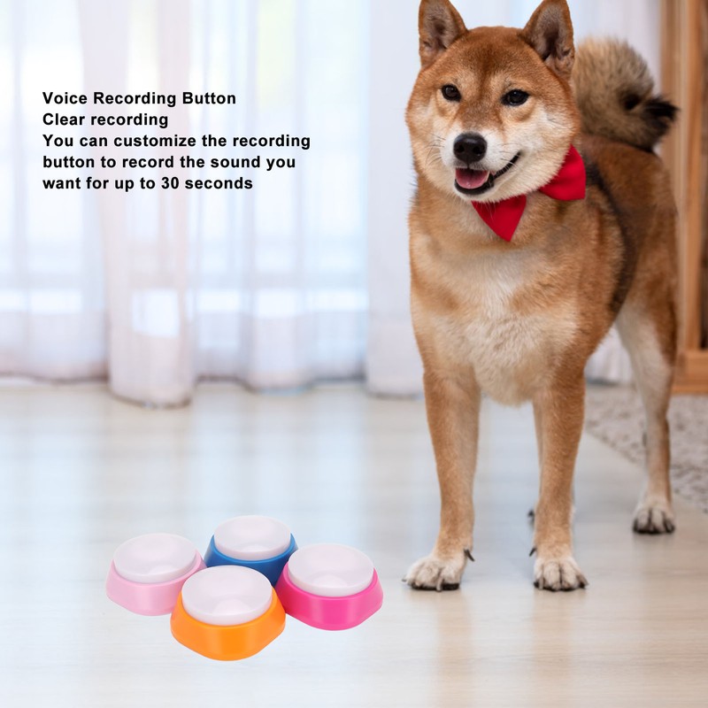 4pcs Voice Recording Button 30 Seconds Recordable Facilitates Communication Pet