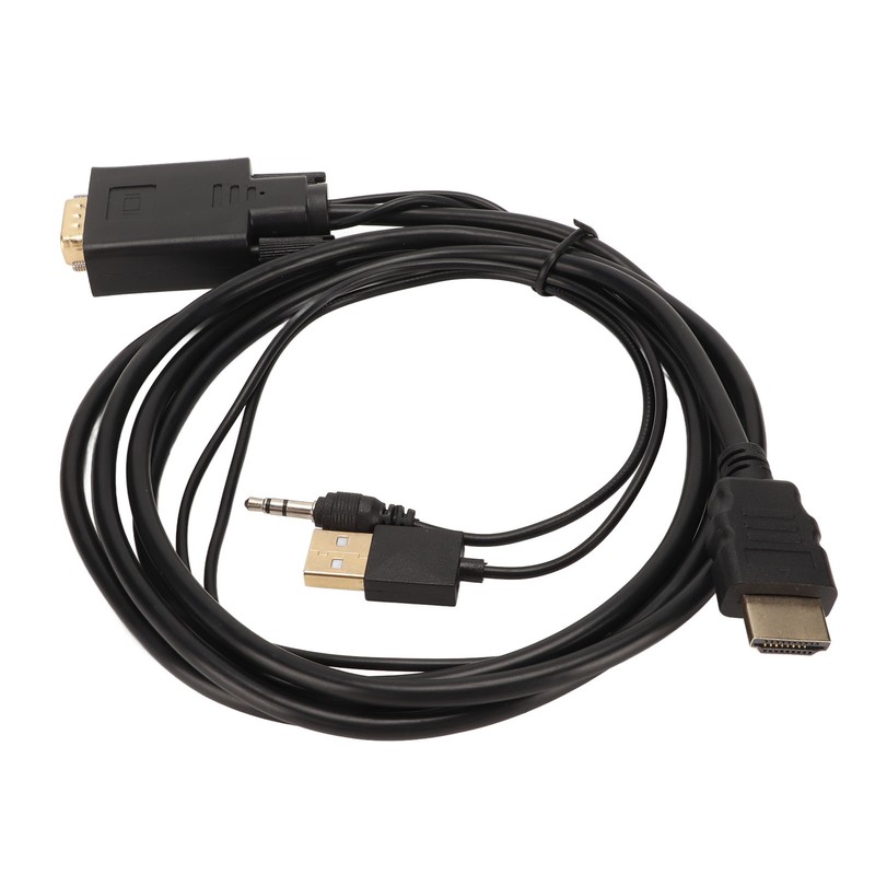 VGA to HD Multimedia Interface Adapter Cable with Power and