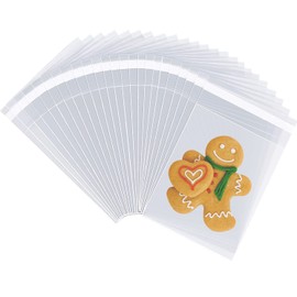 Sabco - 200 pcs Clear Display Bags - Cello Bags OPP - Self Seal Cellophane For Presentation - Food Safe - 10 Sizes - Ideal For FBA Cards Envelopes Pictures (7.8 x 9.8")