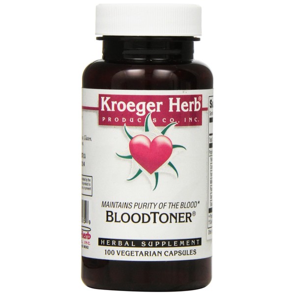 Kroeger Herb Capsules, Blood Toner Vegetarian, 100 Count