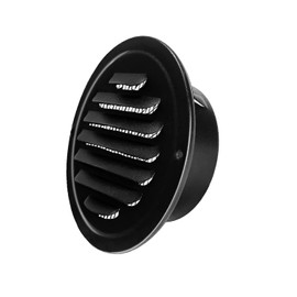 6 Inch Stainless Steel Air Vents, Black Louvered Grille Round Vent Cover Wall Ventilation Outlet Soffit Vents with Built in Screen Mesh for House Ventilation