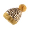 WITHMOONS Winter Pom Beanie Shiny Metallic Fleece Knit Hat Slouchy