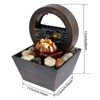 Tabletop Fountain Meditation Water Fountain with Light Creative Small Waterfall