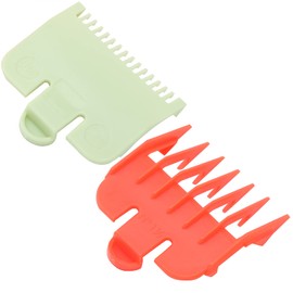 Hair Clipper Guide Combs, Clipper Guards Cutting Guides Easy Buckle for Barber Shop(Red and green)