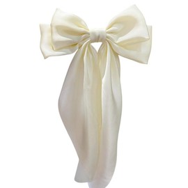IMT-LLC Fashion Hair Pins For Women, Elegant Bow Ribbon Hair Clip, Hair Accessories For Girls, Bowtie Hair Clip, Gift For Her (White)