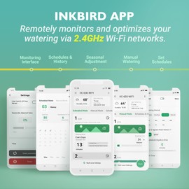 Inkbird IIC-600-WIFI Irrigation Computer, WiFi Sprinkler/Irrigation System Timer/Controller, 6 Zones, Indoor/Outdoor Irrigation System Controller, App Monitoring, Rain Output, Seasonal Adjustment