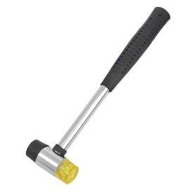 Alomejor Multifunktions Bundhammer Gitarren Doppelkopf Bundhammer DIY Handwerkzeug mit Gummi Kunststoff Reinigungswartung Wartung