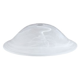 Aspen Creative 23142-11A Alabaster Shade for Medium Base Socket Torchiere, Swag Lamp and Pendant, 15" Diameter x 4-1/2" High, 1 Pack Replacement Glass