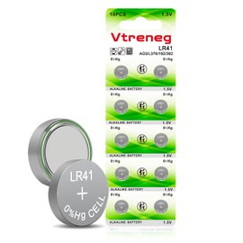 Vtreneg 10 Pack LR41 Button Batteries AG3 392 384 192 L736 L736f 1.5V Alkaline Battery for Thermometer